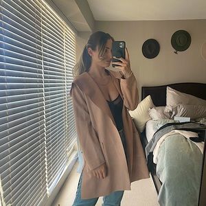 Blush Pink Faux Suede jacket M